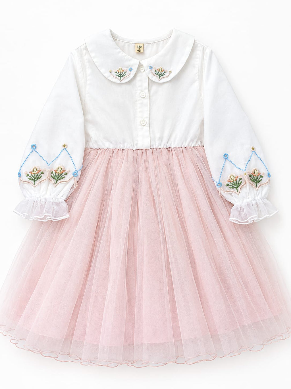 🌸 Floral Tulle Princess Dress