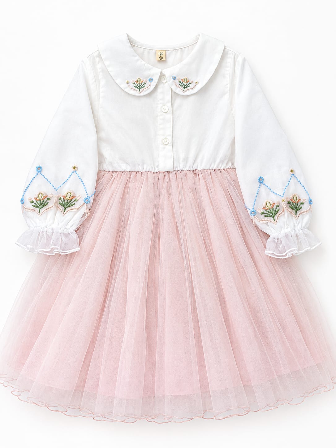 🌸 Floral Tulle Princess Dress