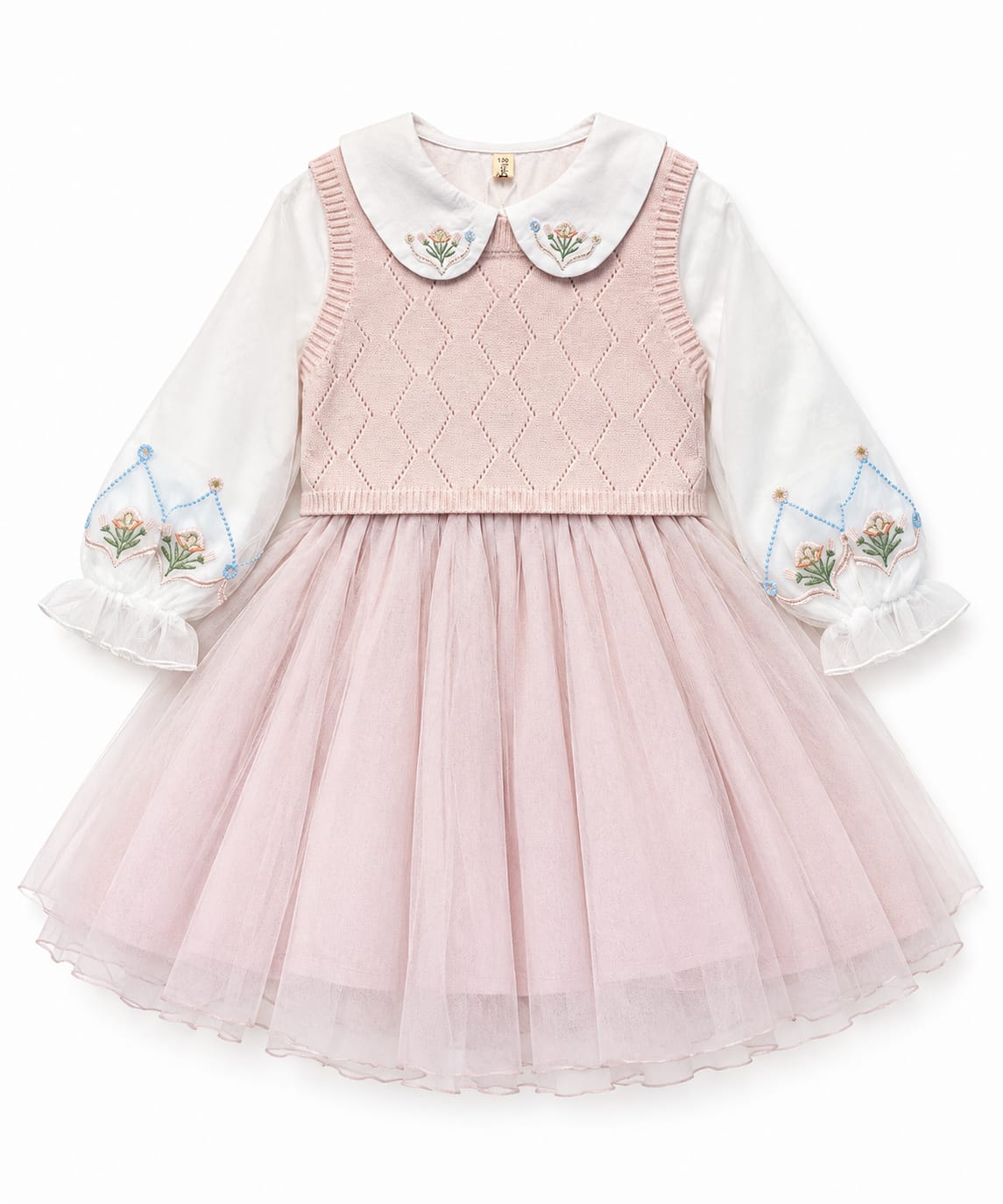 🌸 Floral Tulle Princess Dress